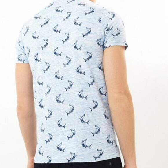 Brave Soul London- Henley Mako Shark short sleeve top​ - Picture 3 of 14
